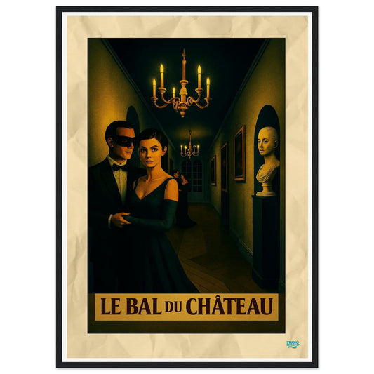 Affiche « Le Bal du Château » – L’élégance et le mystère d’un soir - StudioRetroPop