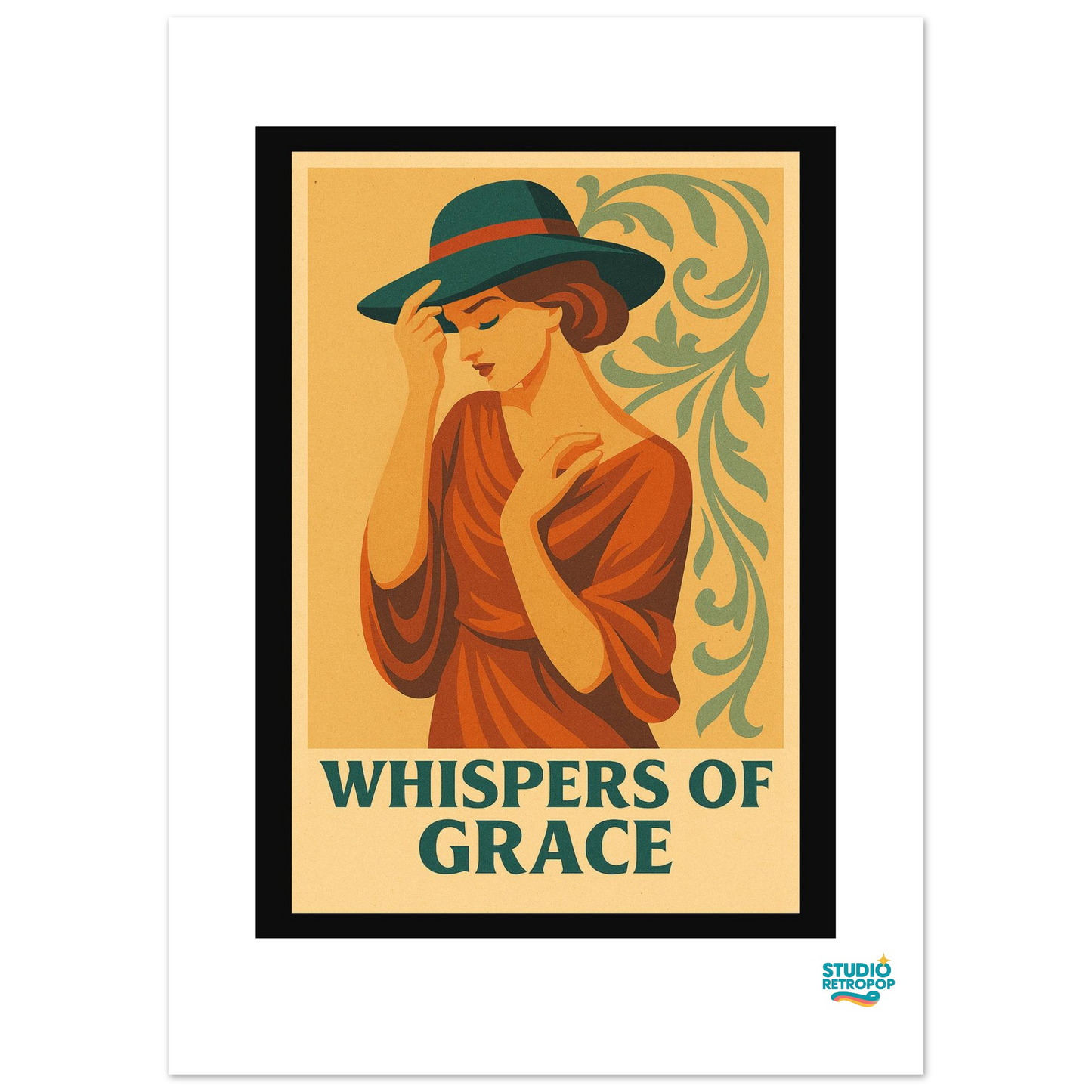 Affiche "Whispers of Grace"  – L’élégance subtile du style rétro - StudioRetroPop
