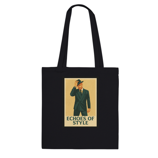 Sac fourre-tout "Echoes of Style/Whispers of Grace" Premium Noir bi face - StudioRetroPop
