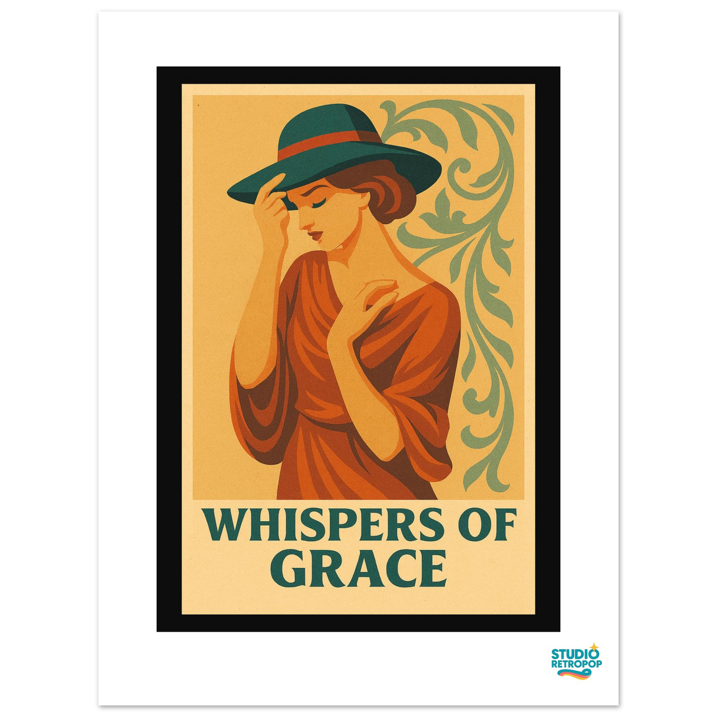Affiche "Whispers of Grace"  – L’élégance subtile du style rétro - StudioRetroPop