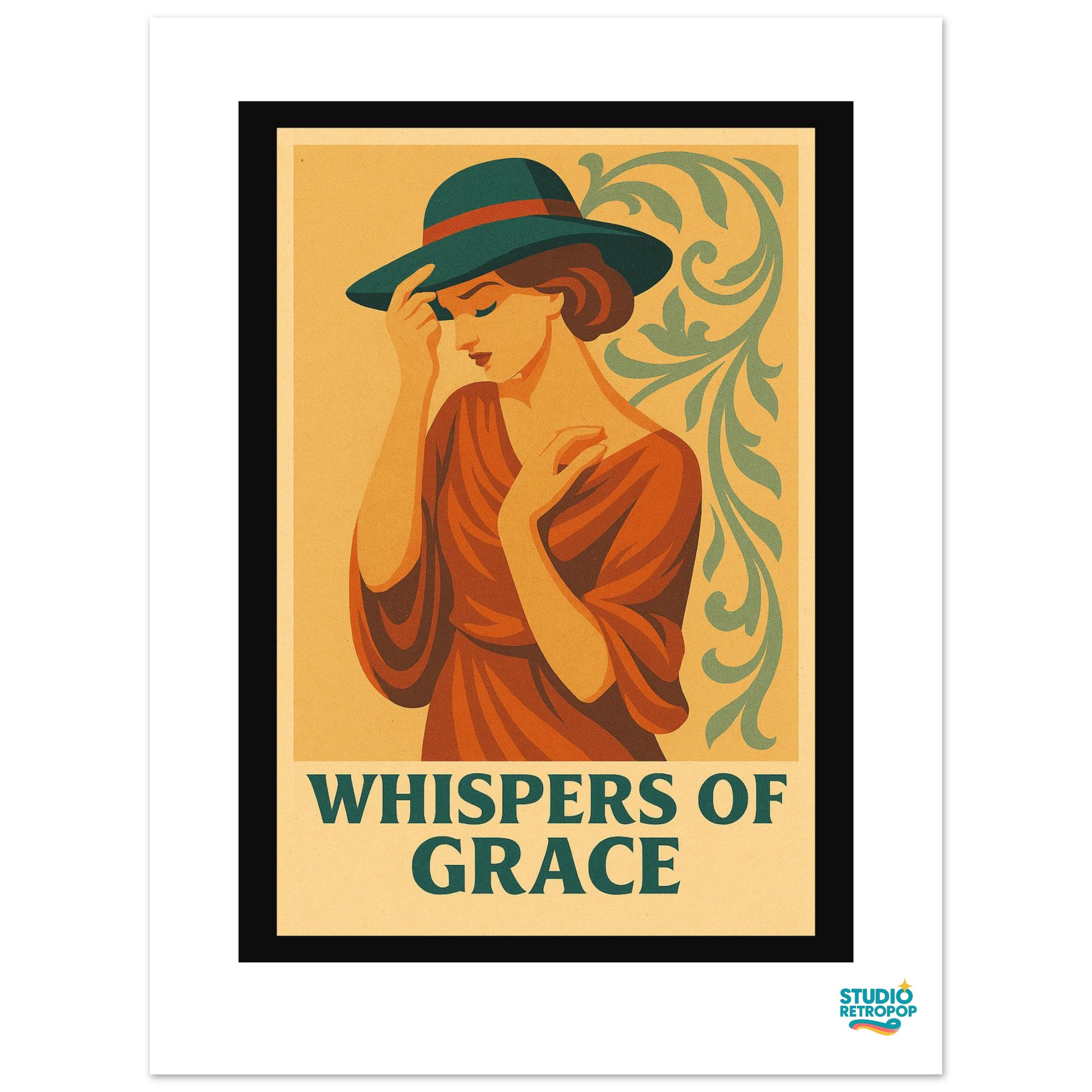 Affiche "Whispers of Grace"  – L’élégance subtile du style rétro - StudioRetroPop