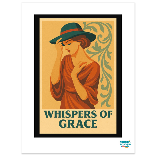 Affiche "Whispers of Grace"  – L’élégance subtile du style rétro - StudioRetroPop