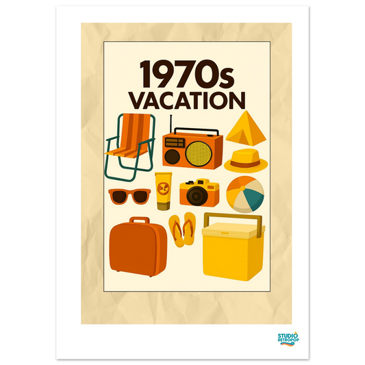 Affiche "1970s Vacations" - StudioRetroPop
