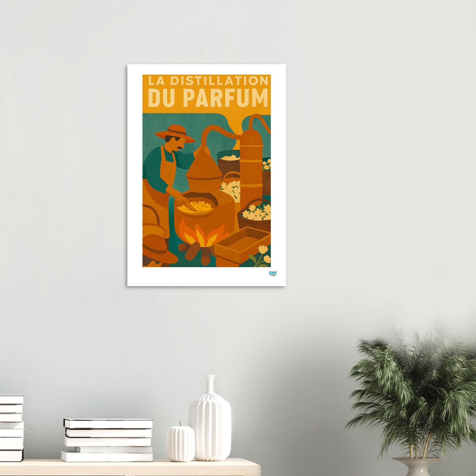 Affiche "La distillation du Parfum" - StudioRetroPop