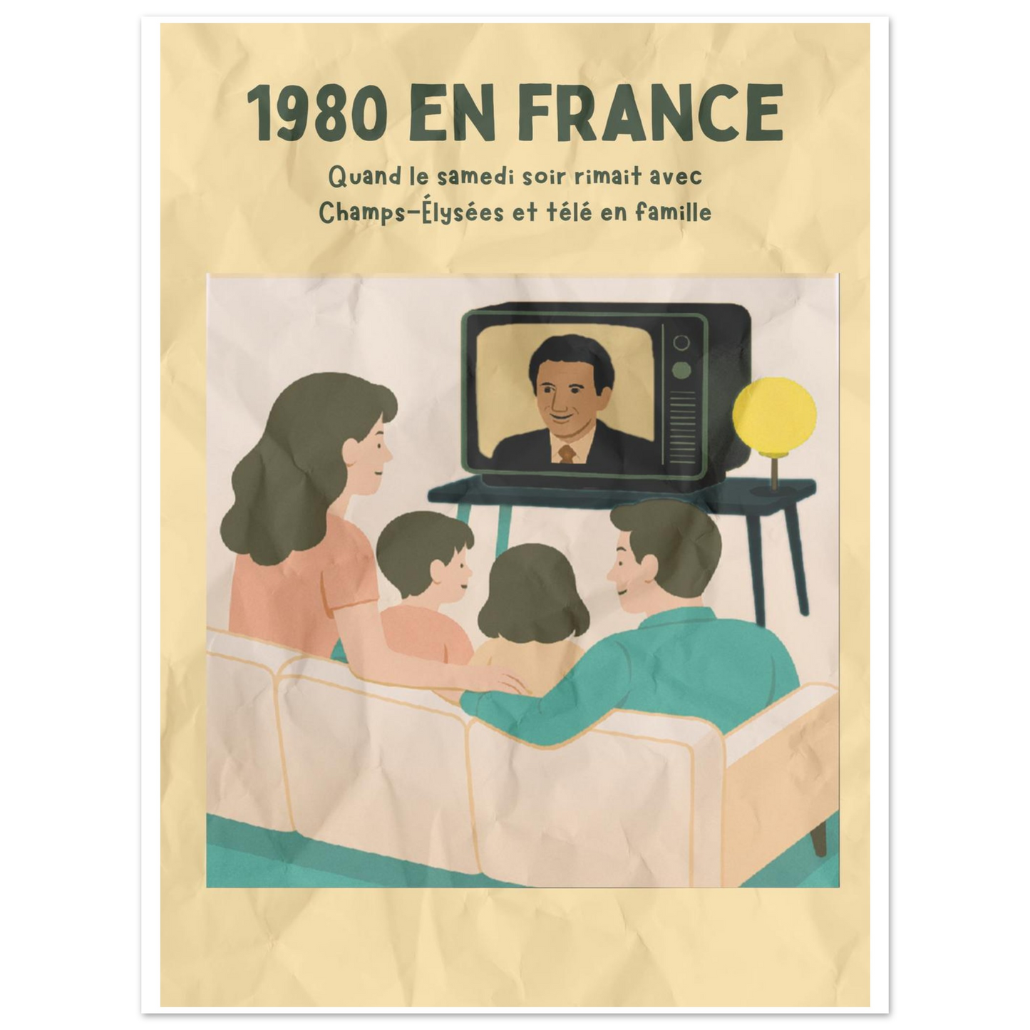 Affiche "Les Samedis soirs en 1980" - StudioRetroPop