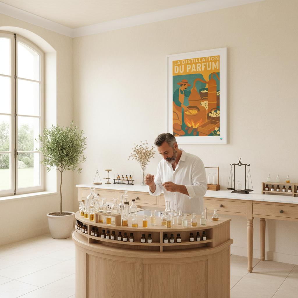 Affiche "La distillation du Parfum" - StudioRetroPop