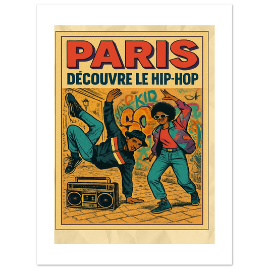 Affiche "Paris découvre le Hip-Hop" - StudioRetroPop