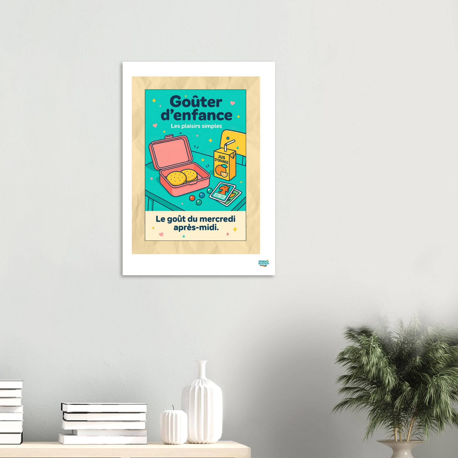 Affiche « Goûter d’Enfance » – Les plaisirs simples retrouvés - StudioRetroPop