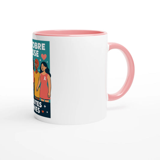 Mug "Toutes unies" en céramique blanche 325 ml avec intérieur coloré - StudioRetroPop