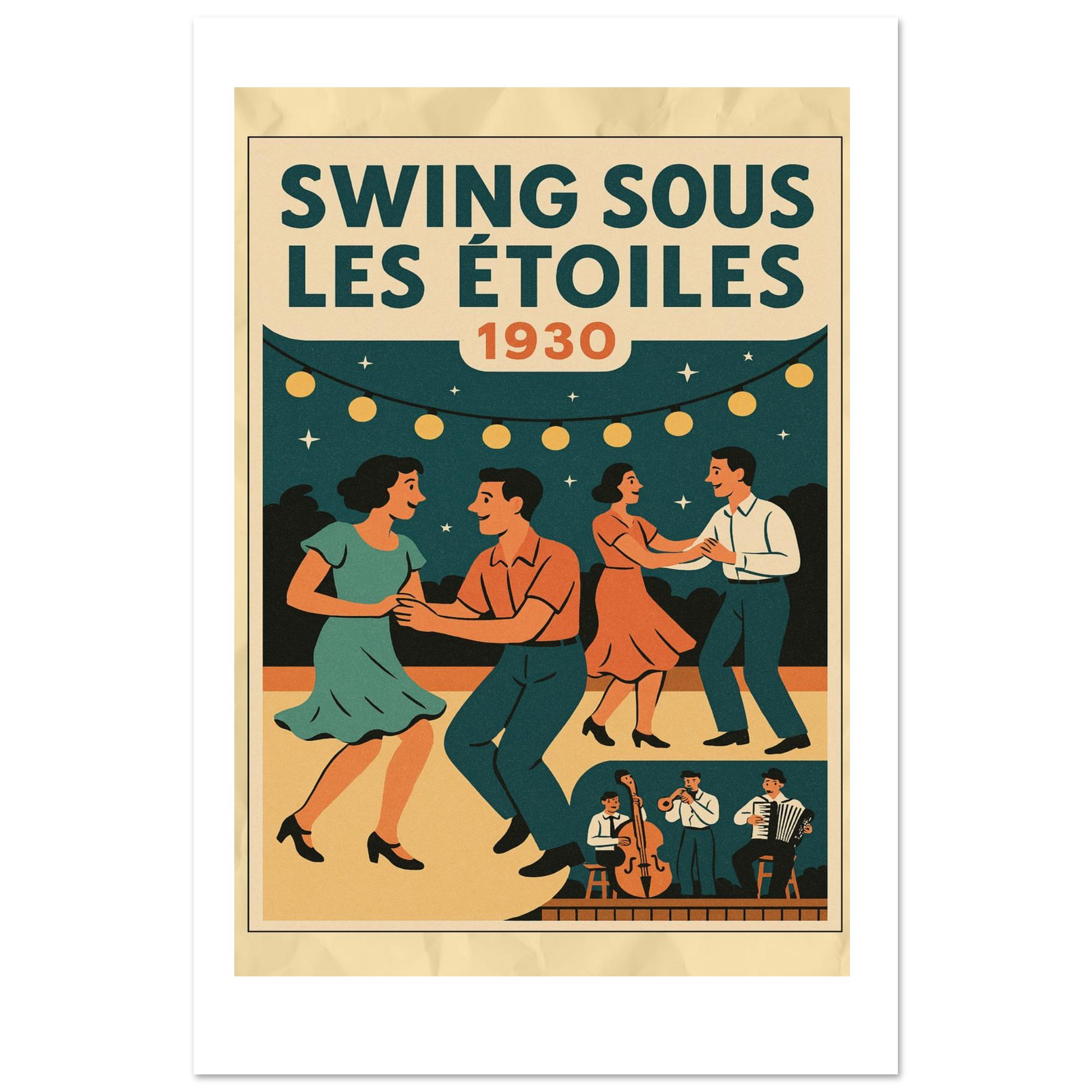 Affiche "Swing sous les étoiles (1930)" - StudioRetroPop