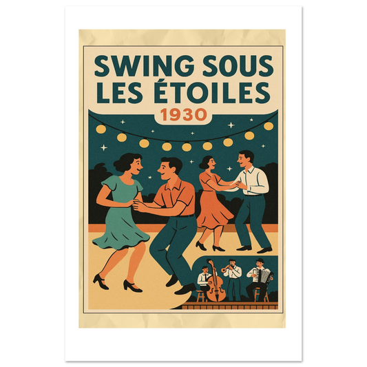 Affiche "Swing sous les étoiles (1930)" - StudioRetroPop