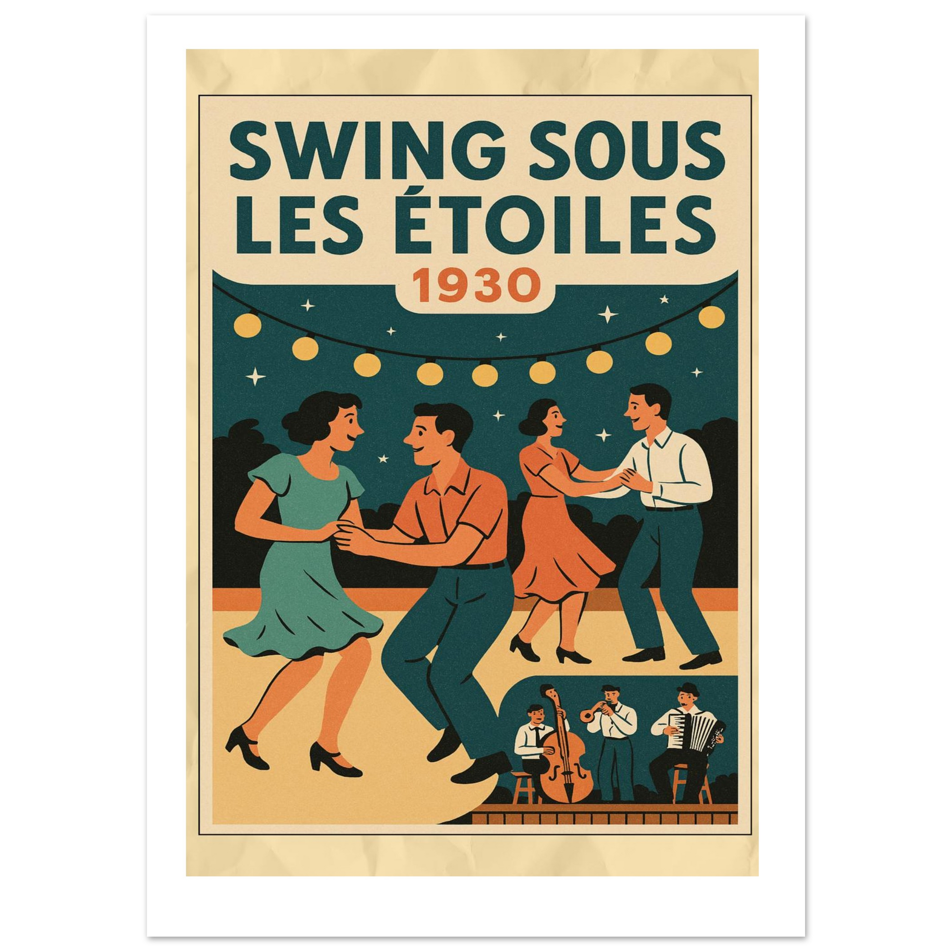 Affiche "Swing sous les étoiles (1930)" - StudioRetroPop