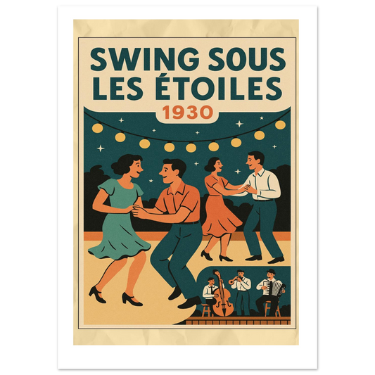 Affiche "Swing sous les étoiles (1930)" - StudioRetroPop