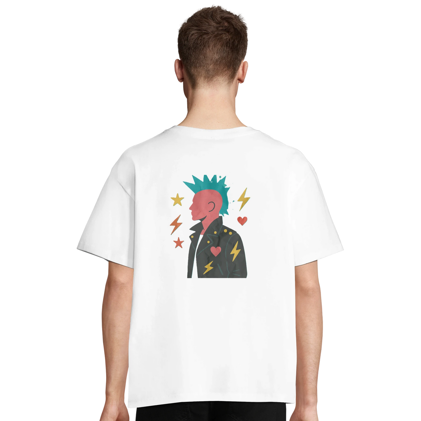 T-shirt "80s Punk Attitude" unisexe ample - StudioRetroPop