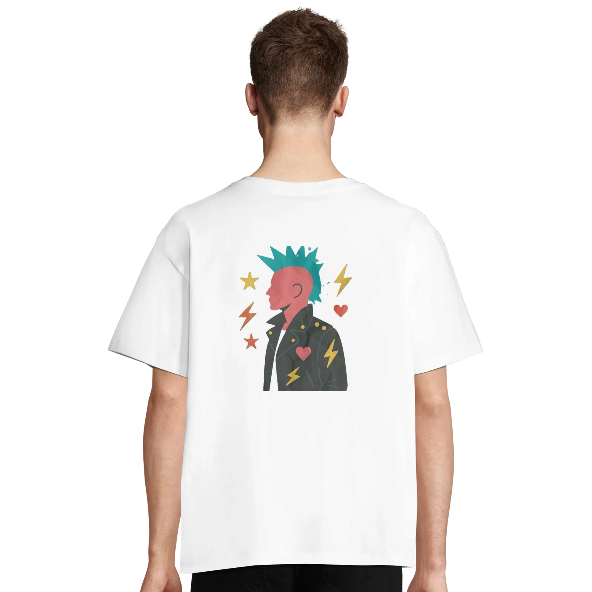 T-shirt "80s Punk Attitude" unisexe ample - StudioRetroPop