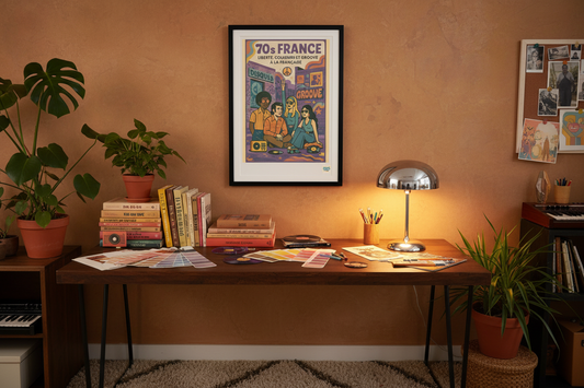 Couleurs Vintage dans un studio de design rétro