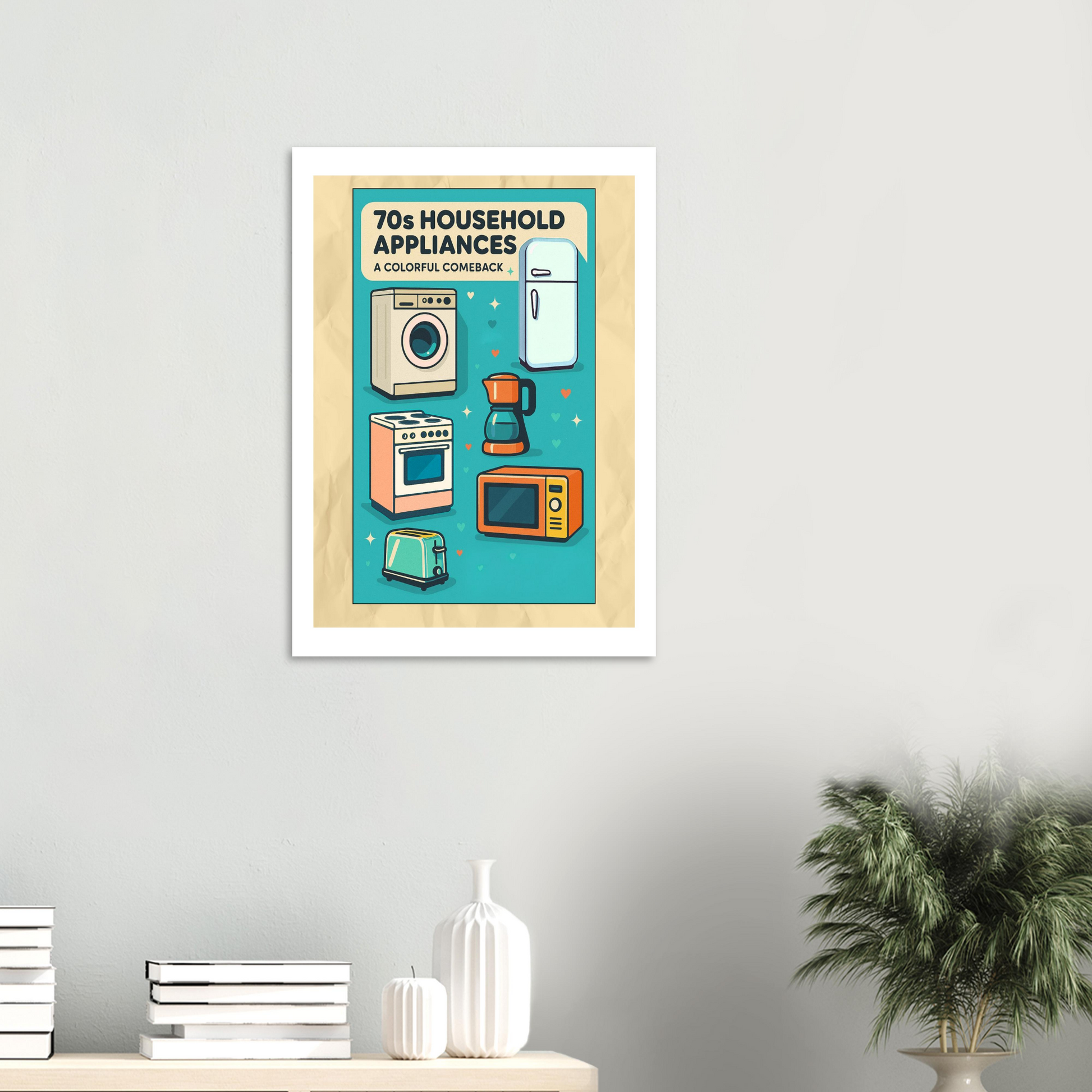 Affiche "70s Household Appliances" - StudioRetroPop