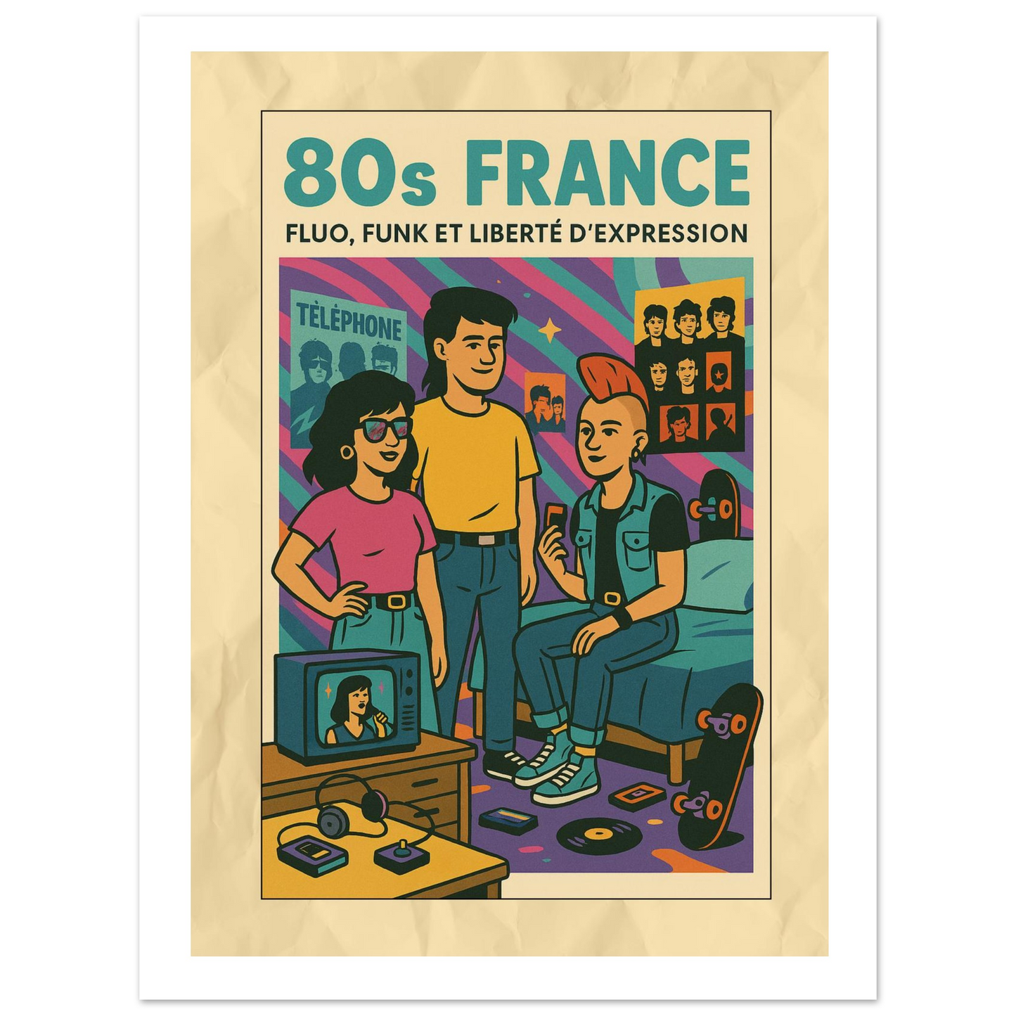 Affiche "FLUO, FUNK ET LIBERTE D'EXPRESSION" - StudioRetroPop