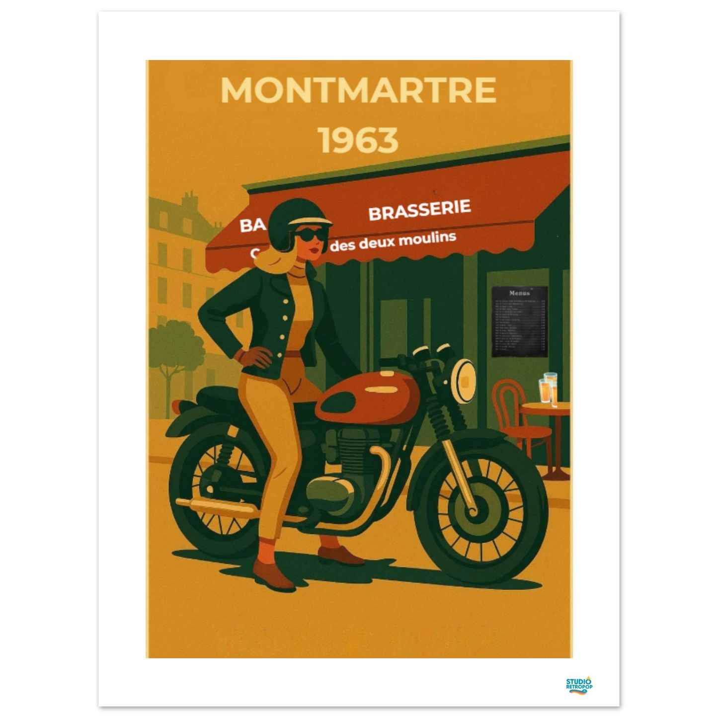 Affiche Vintage Montmartre 1963 - StudioRetroPop