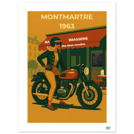 Affiche Vintage Montmartre 1963 - StudioRetroPop
