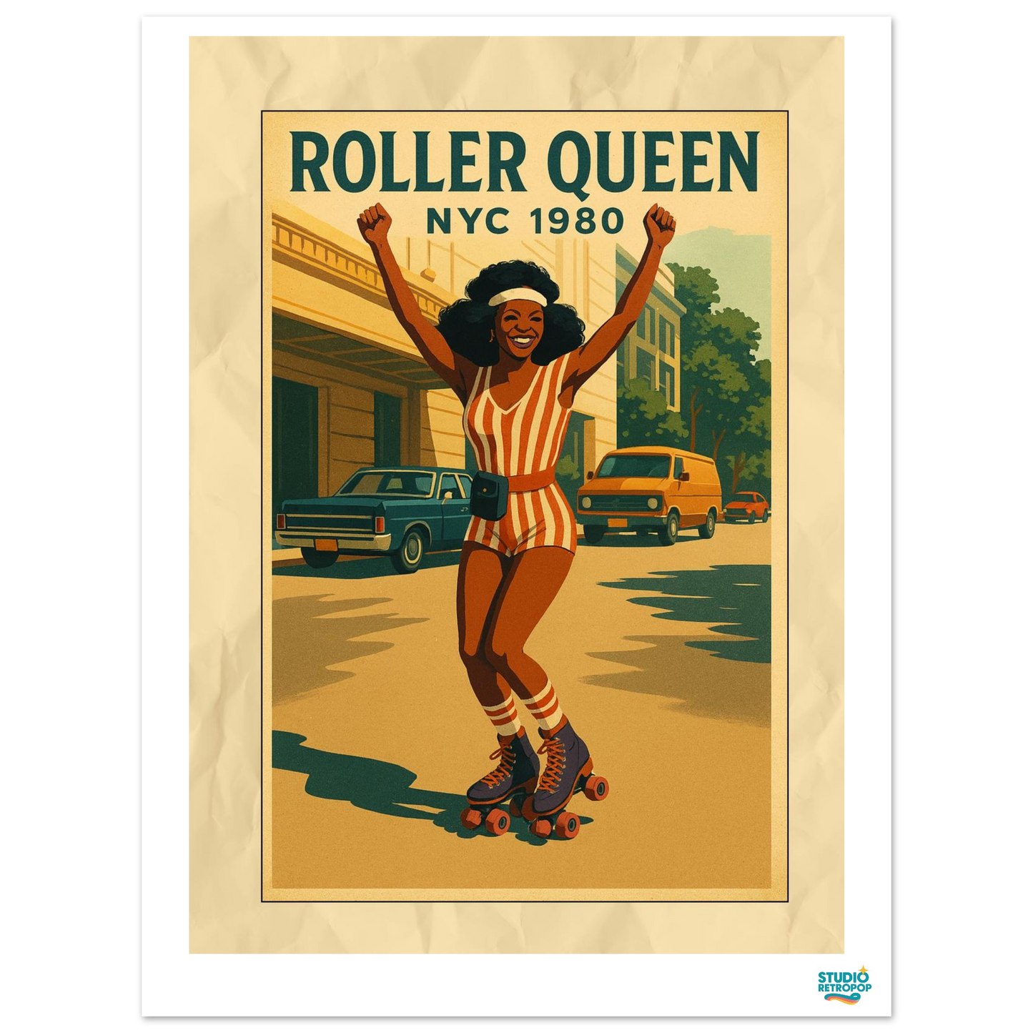 Affiche « Roller Queen NYC 1980 » - L’énergie rétro à votre mur - StudioRetroPop