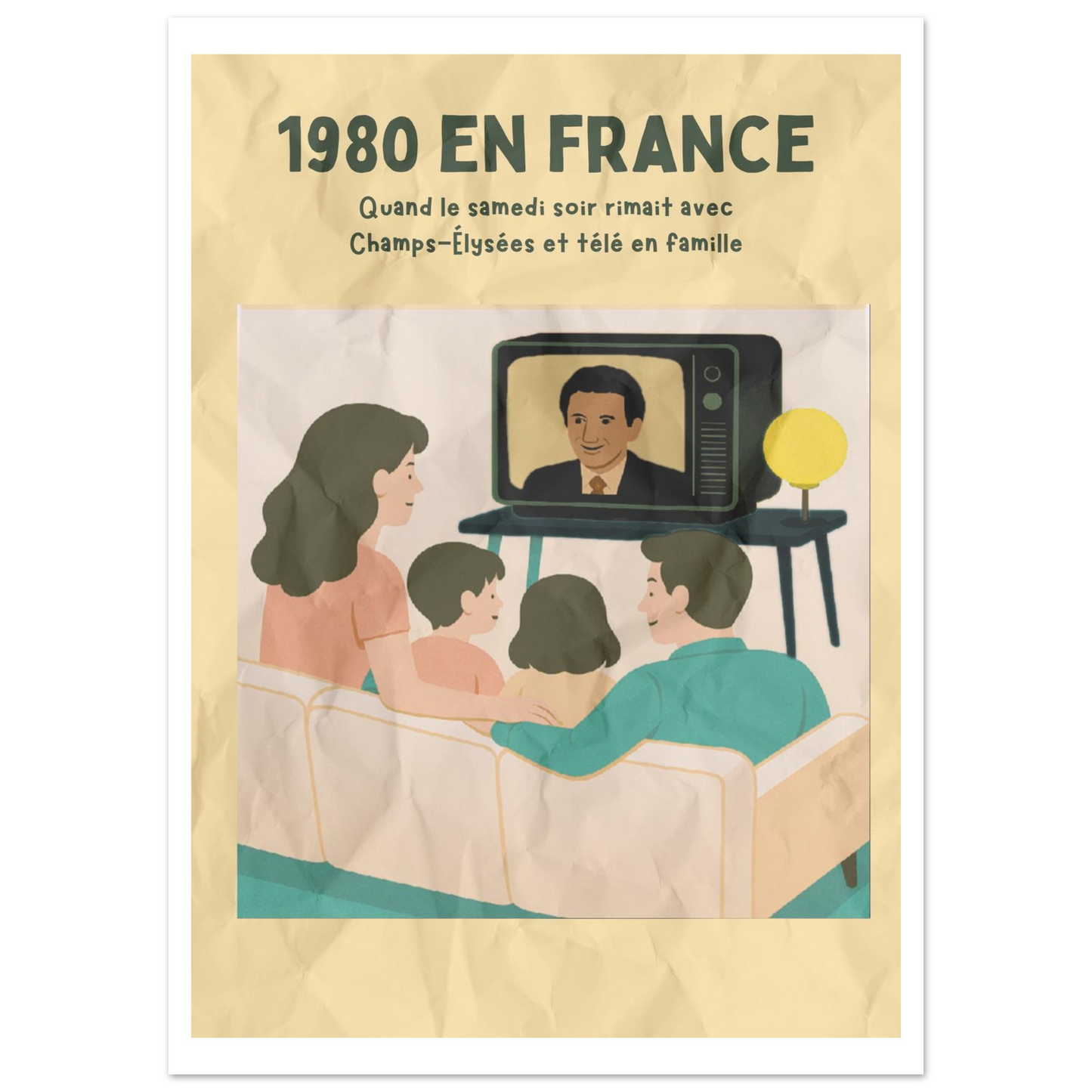 Affiche "Les Samedis soirs en 1980" - StudioRetroPop