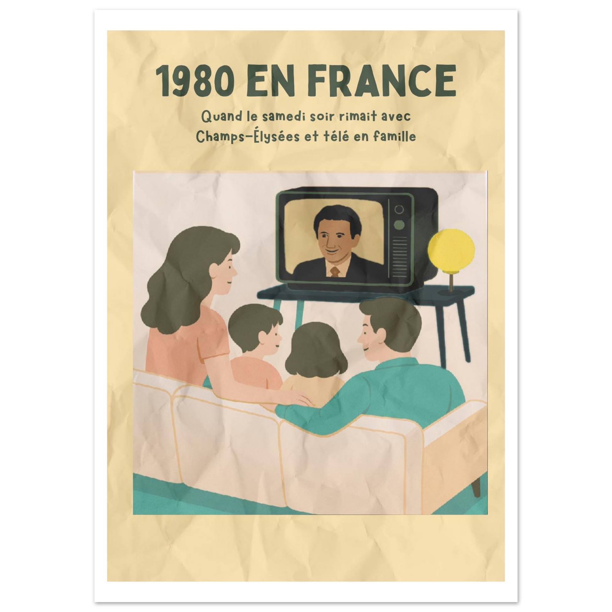 Affiche "Les Samedis soirs en 1980" - StudioRetroPop