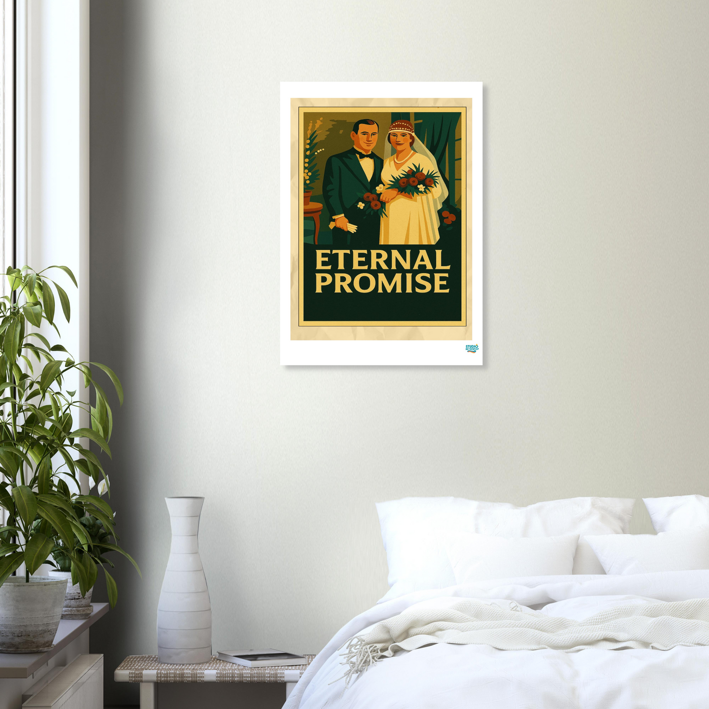Affiche « Eternal Promise » – L’élégance intemporelle de l’amour - StudioRetroPop
