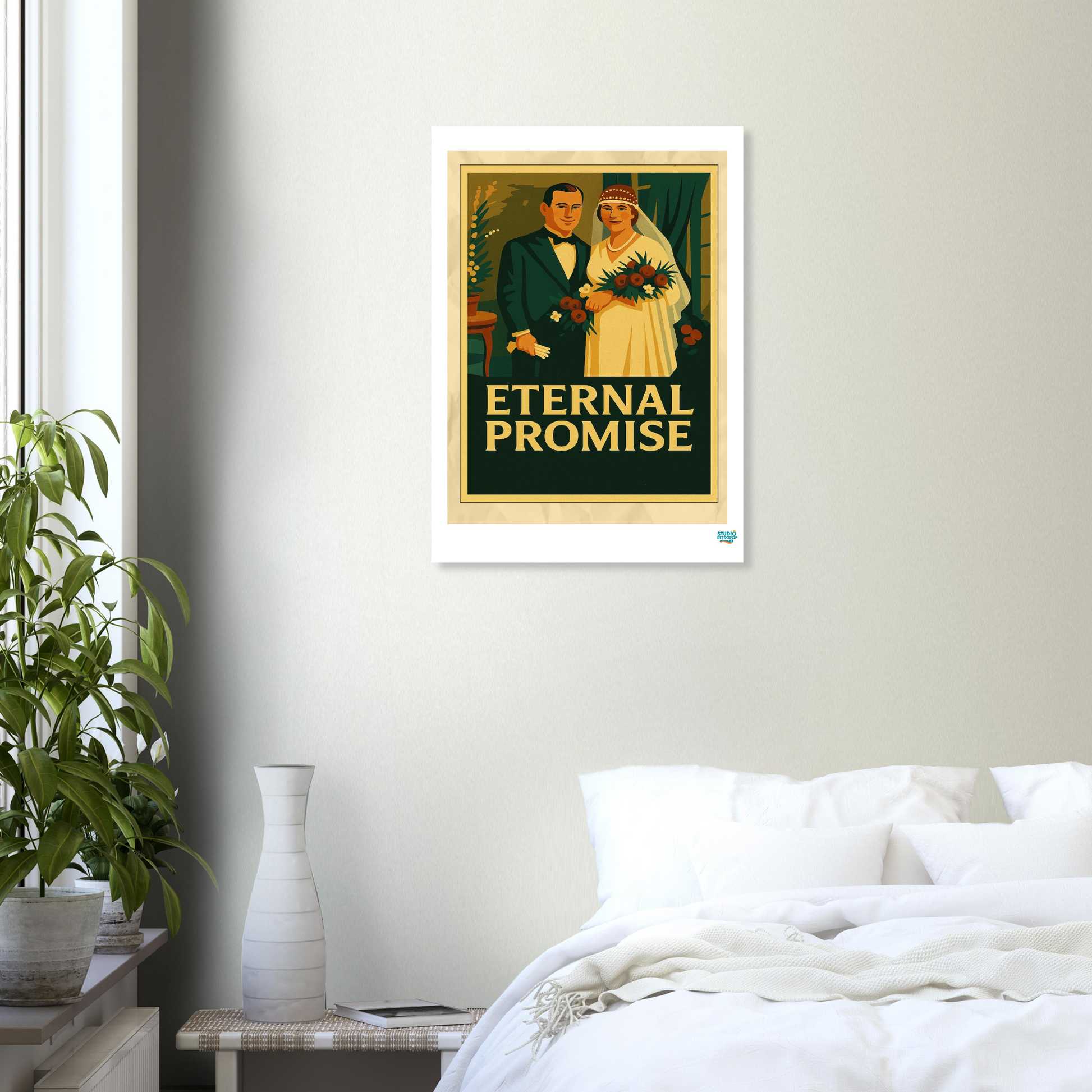 Affiche « Eternal Promise » – L’élégance intemporelle de l’amour - StudioRetroPop