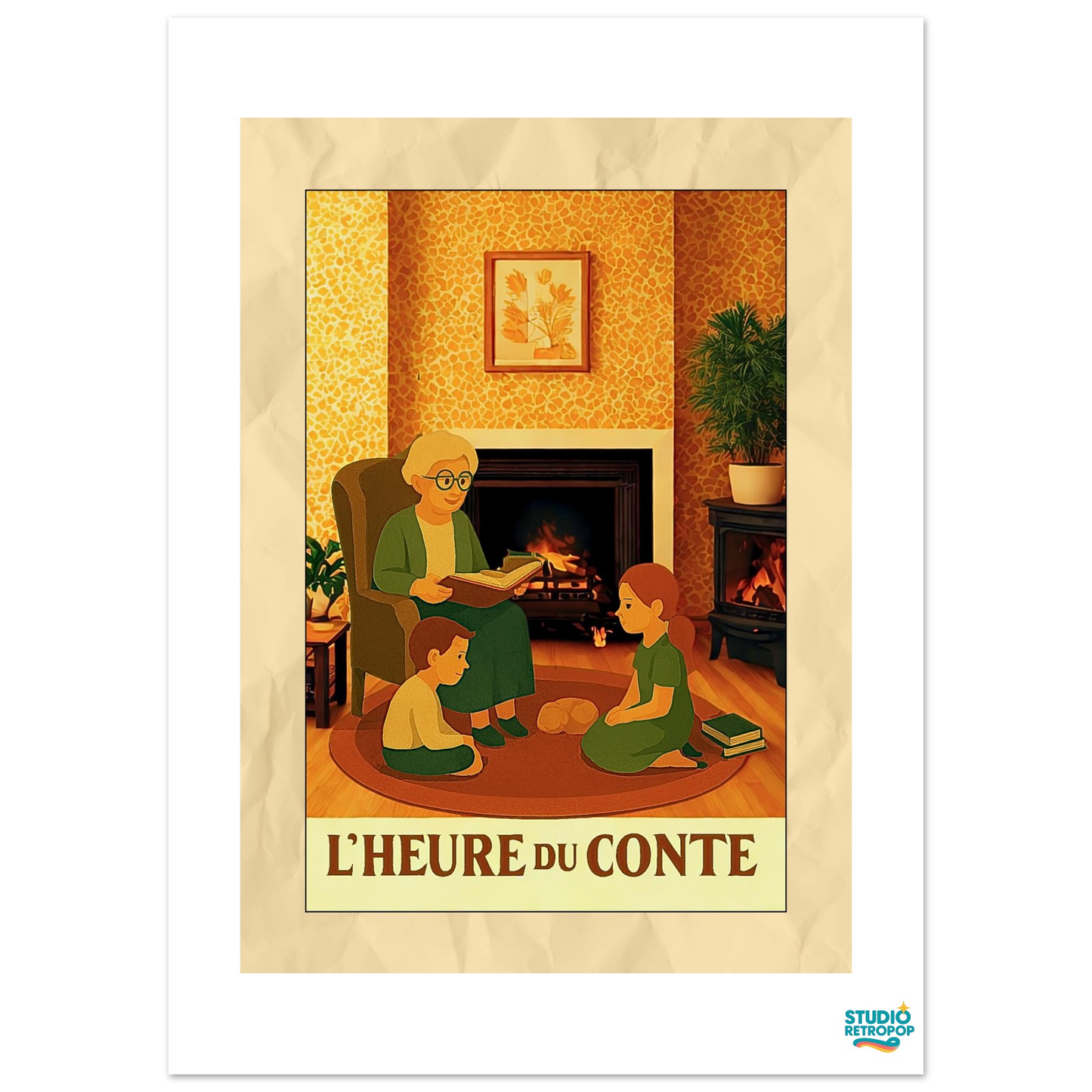 Affiche « L’Heure du Conte » – La magie des histoires partagées - StudioRetroPop