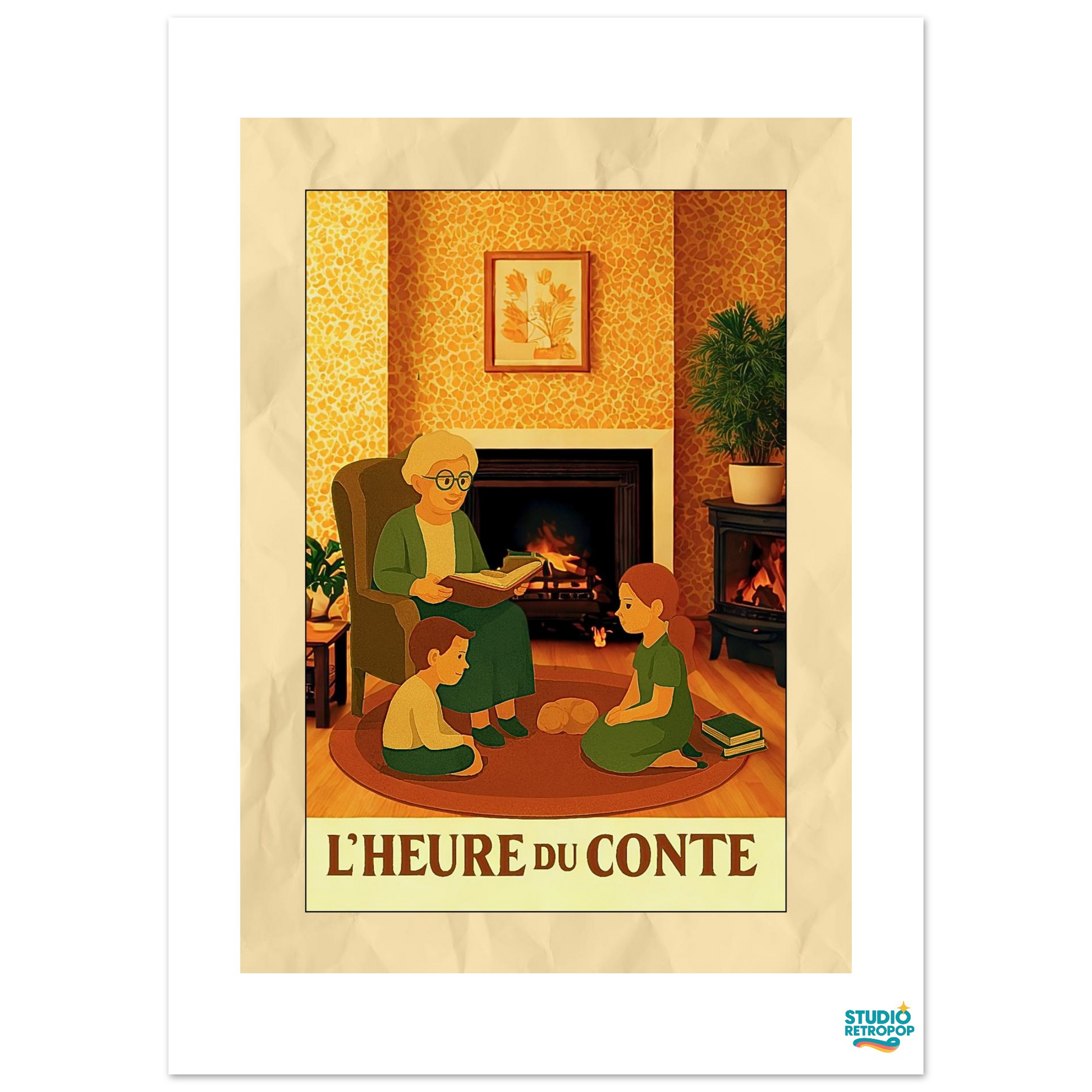 Affiche « L’Heure du Conte » – La magie des histoires partagées - StudioRetroPop
