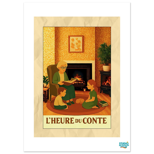 Affiche « L’Heure du Conte » – La magie des histoires partagées - StudioRetroPop