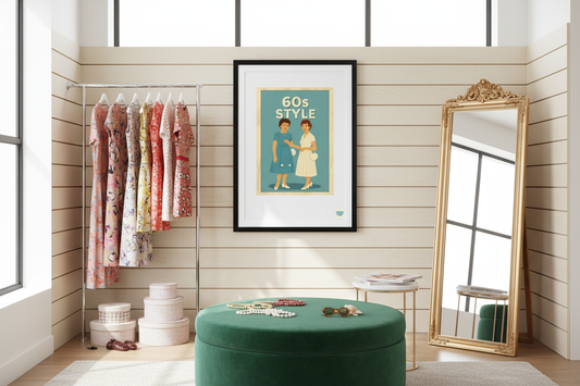 La mode des années 1960 dans un dressing stylé