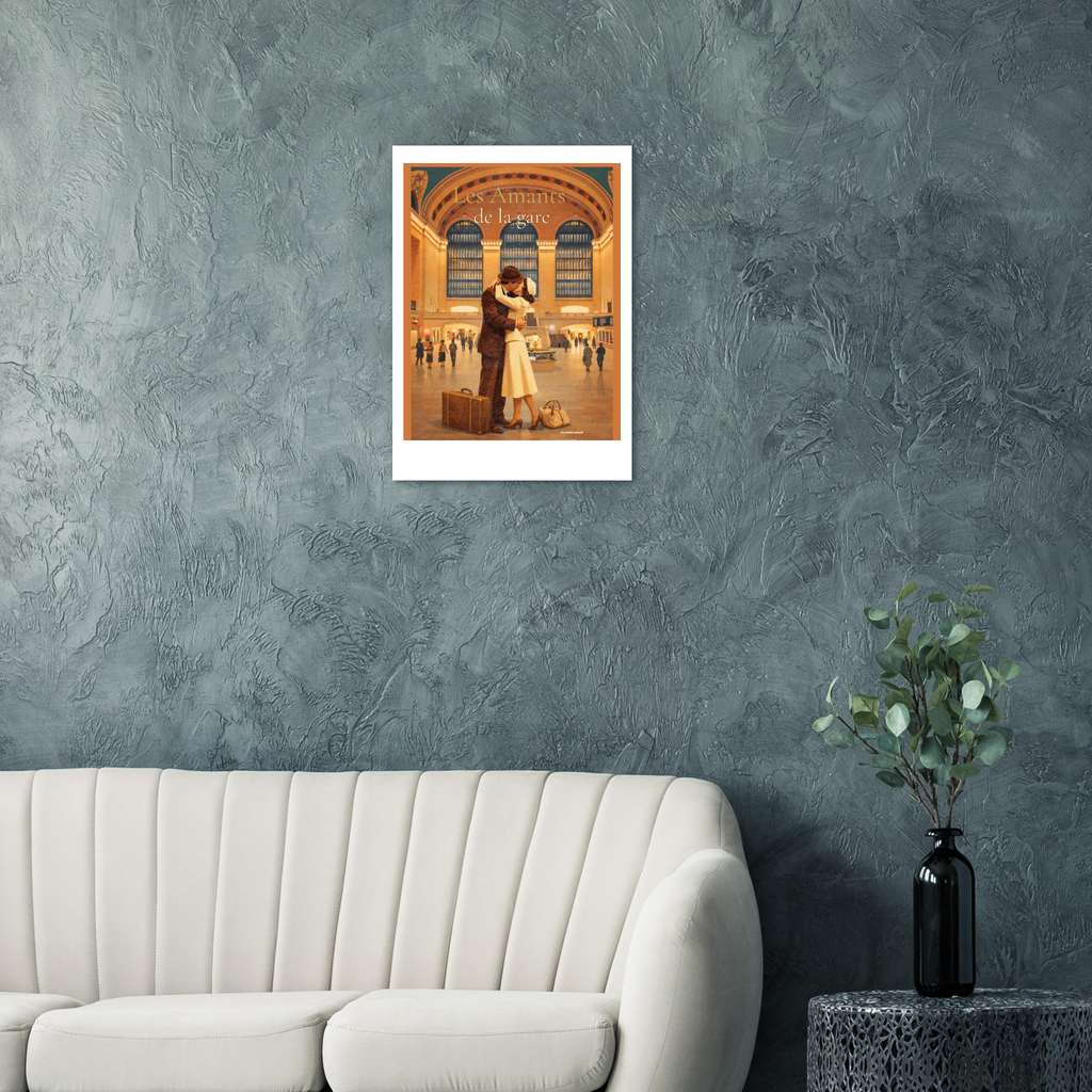 Affiche Les amants de la gare - Affiche vintage  - Collection Vintage Stories VS N°010 – StudioRetroPop® – 30x40 cm / 12x16″