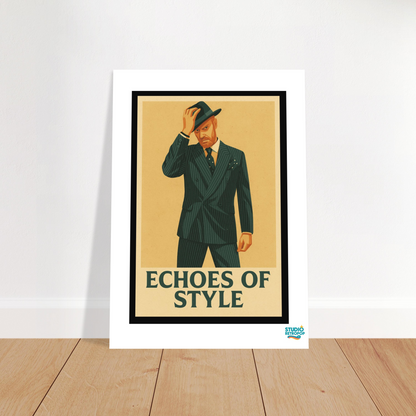 Affiche "Echoes of Style"  – Le charme intemporel du style classique - StudioRetroPop