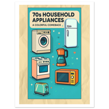 Affiche "70s Household Appliances" - StudioRetroPop