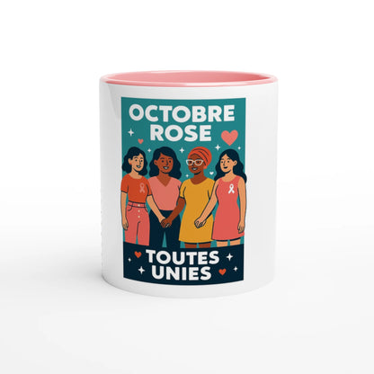 Mug "Toutes unies" en céramique blanche 325 ml avec intérieur coloré - StudioRetroPop