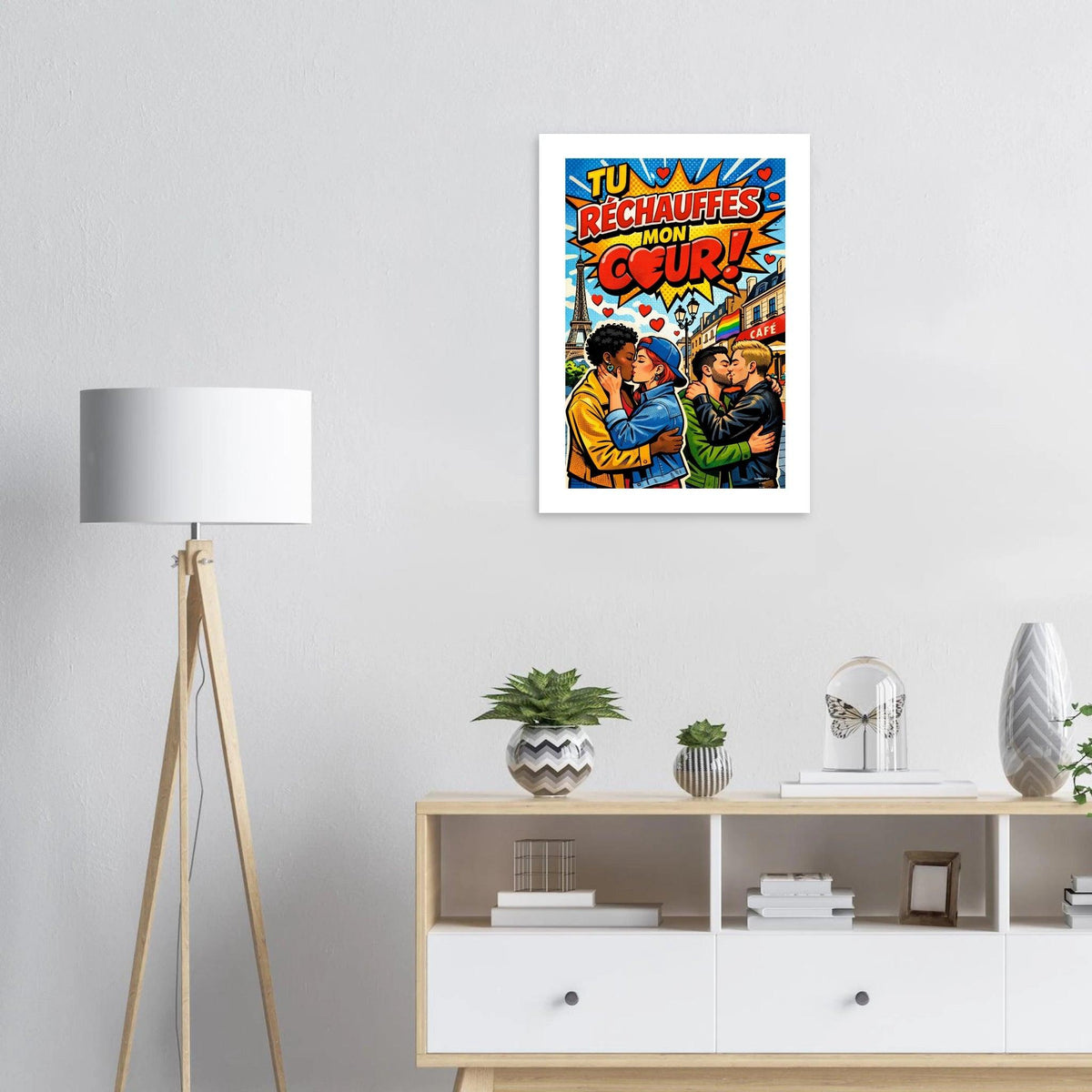 Affiche Tu réchauffes mon cœur – Collection Love stories | StudioRetroPop® – StudioRetroPop® – 30x40 cm / 12x16″