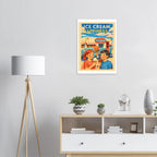 Affiche Ice Cream Happiness - affiche Vintage - Collection Vintage Stories VS N°018 – StudioRetroPop® – 50x70 cm / 20x28″