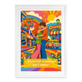 Affiche L'essentiel commence par l'amour Années 70 – 49 x 69 cm avec cadre - Art Rétro Pop - StudioRetroPop