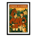 Affiche Chasse à Courre Années avant 1920- 49 x 69 cm avec cadre - Art Rétro Pop - StudioRetroPop