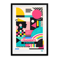 Affiche Fragment d'identité Années 30 –  49 x 69 cm avec cadre - Art Rétro Pop - noir