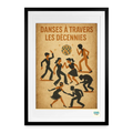 Studioretropop Affiche 20s Danses à Travers les Décennies - Format 49 x 69 cm