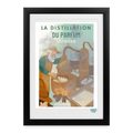 Affiche La distillation du Parfum à Grasse Années 60 - 27 x 37 cm avec cadre- Art Rétro Pop - StudioRetroPop