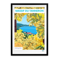 Affiche Massif du Tanneron Années 2000 - Format 49 × 69 cm avec cadre - noir