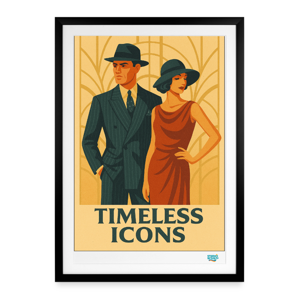 Affiche timeless icons - noir
