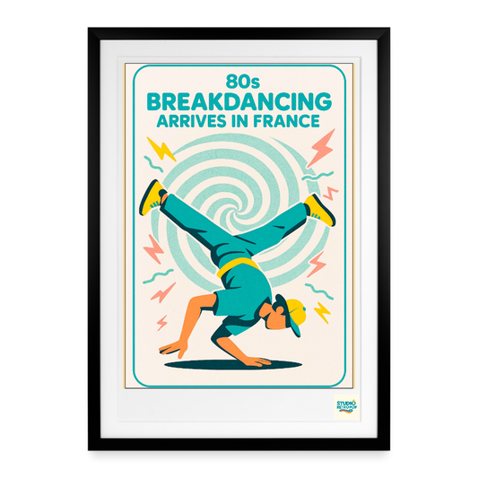 Studioretropop Affiche (80s) Breakdancing - Format 49 x 69 cm avec cadre