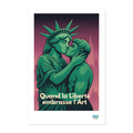Poster Quand la Liberté embrasse l’Art Années 2000 et +-Format 60 x 90 cm sans cadre - StudioRetroPop