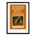 Studioretropop Affiche 50S Summers Without Wi-Fi - Format 49 x 69 cm avec cadre