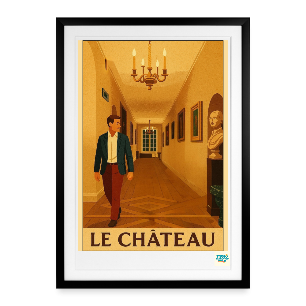 Studioretropop Affiche (2000 et +) Le Château - Format 49 x 69 cm avec cadre